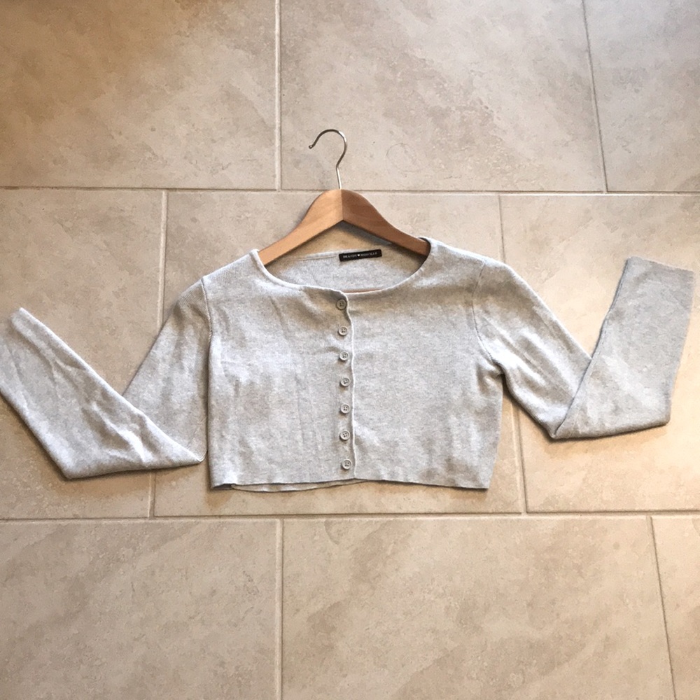 Brandy Melville Grey Cardigan Sweater